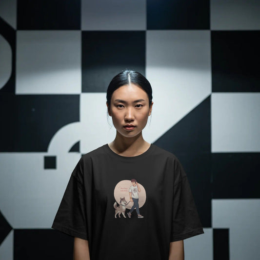 DRIPRA™ | Midnight Walk — Oversized Graphic T-Shirt
