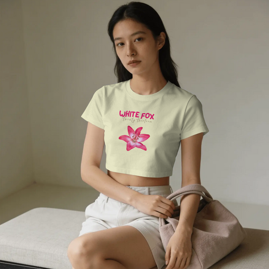 DRIPRA™ |White Fox Twenty Thirteen Floral Aesthetic Graphic T-Shirt