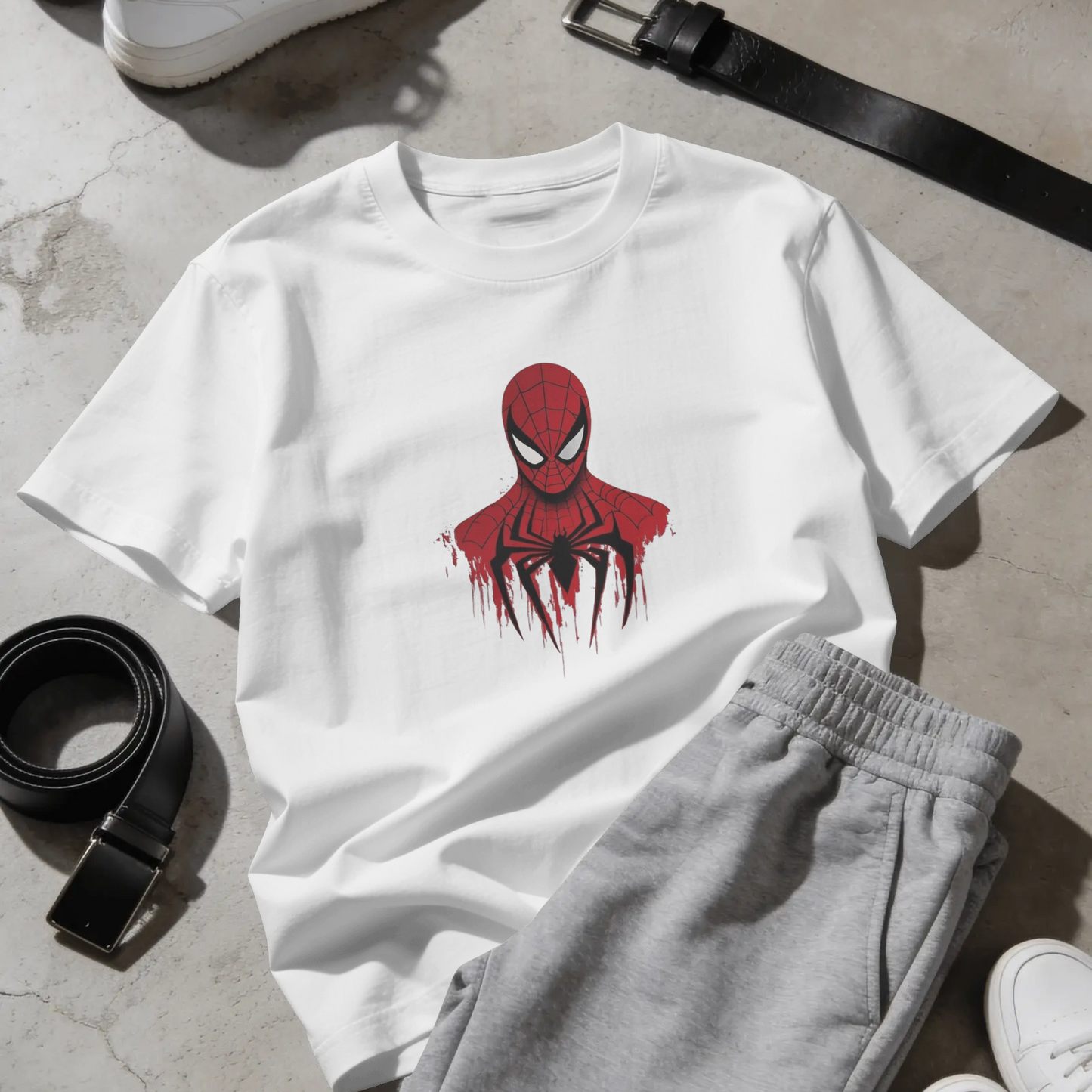 Spider-Man Drip Graphic Oversized T-Shirt | Marvel Superhero Streetwear Tee