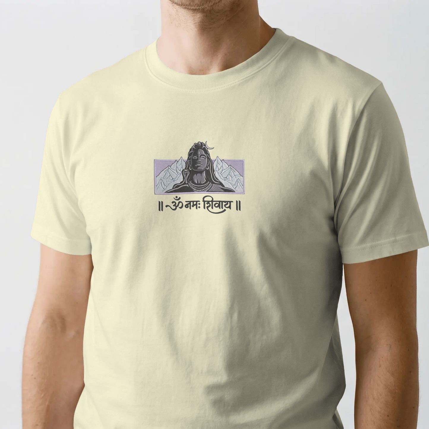 Om Namah Shivaya Embroidered Graphic T-Shirt | Premium Mahadev Design