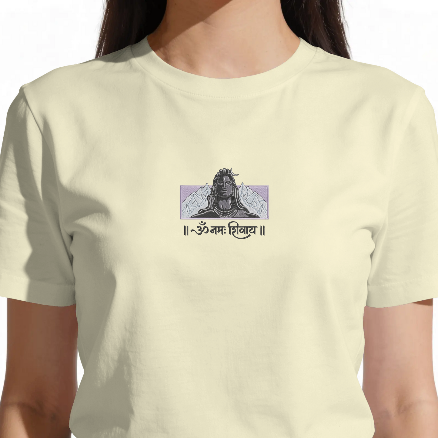 Om Namah Shivaya Embroidered Graphic T-Shirt | Premium Mahadev Design