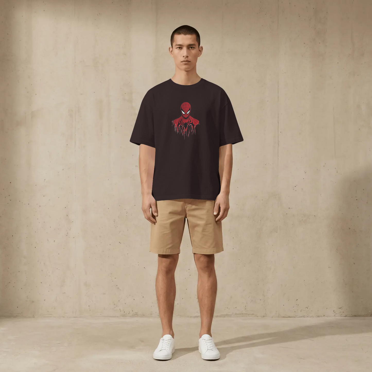 Spider-Man Drip Graphic Oversized T-Shirt | Marvel Superhero Streetwear Tee
