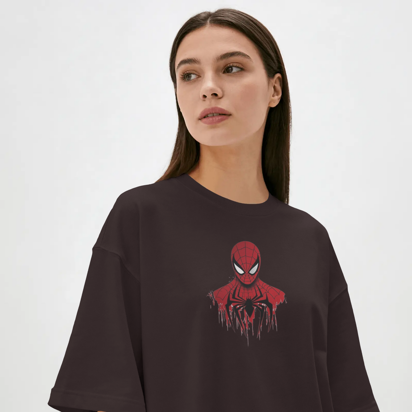 Spider-Man Drip Graphic Oversized T-Shirt | Marvel Superhero Streetwear Tee