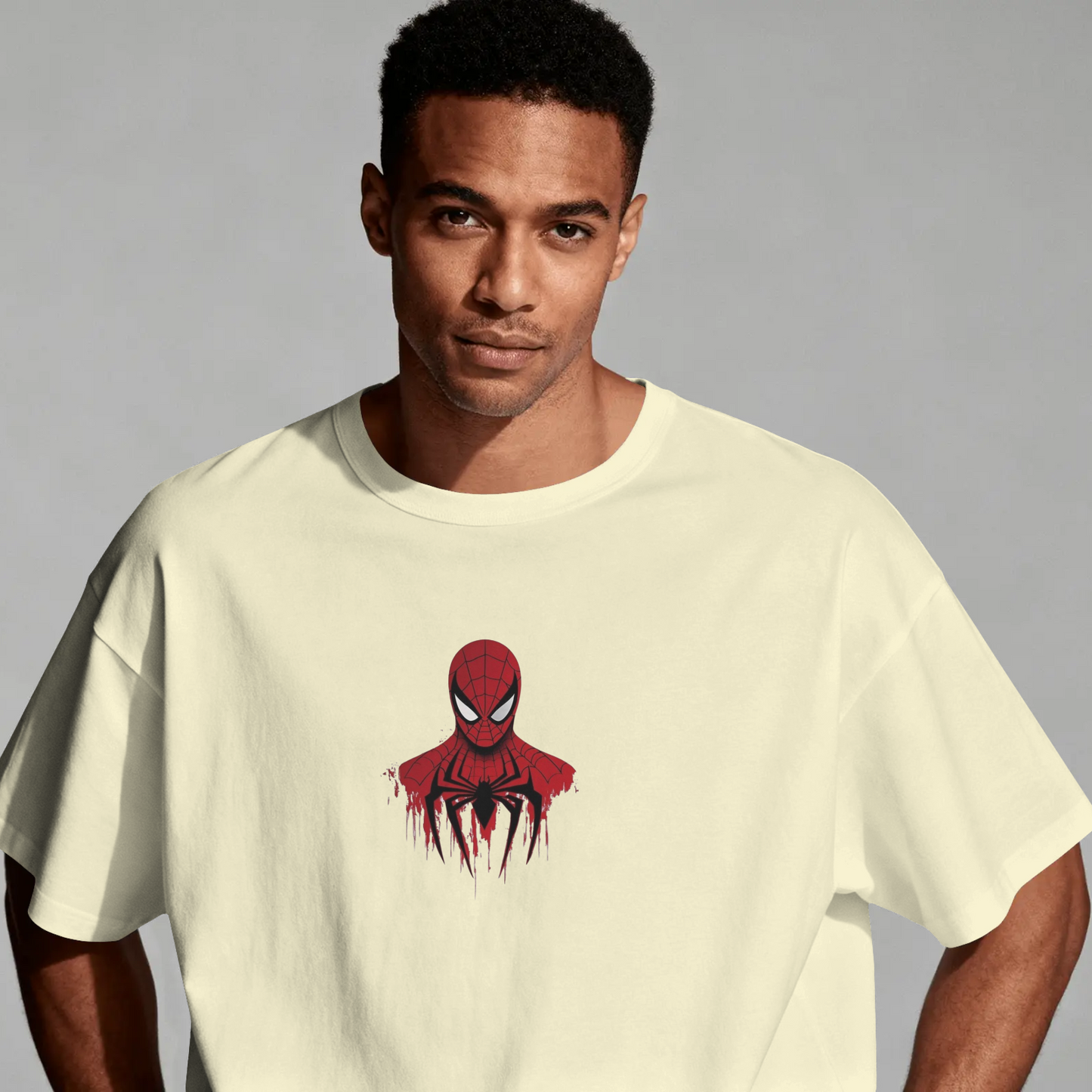Spider-Man Drip Graphic Oversized T-Shirt | Marvel Superhero Streetwear Tee