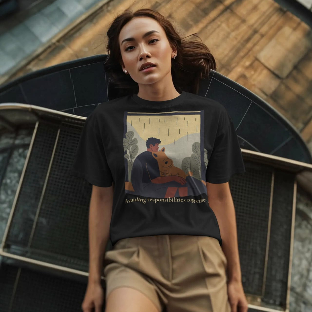 DRIPRA | We Disappeared For A While — Oversized Graphic Tee