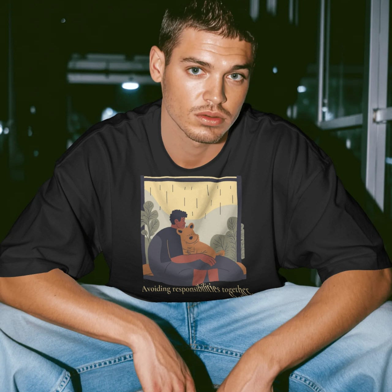 DRIPRA | We Disappeared For A While — Oversized Graphic Tee