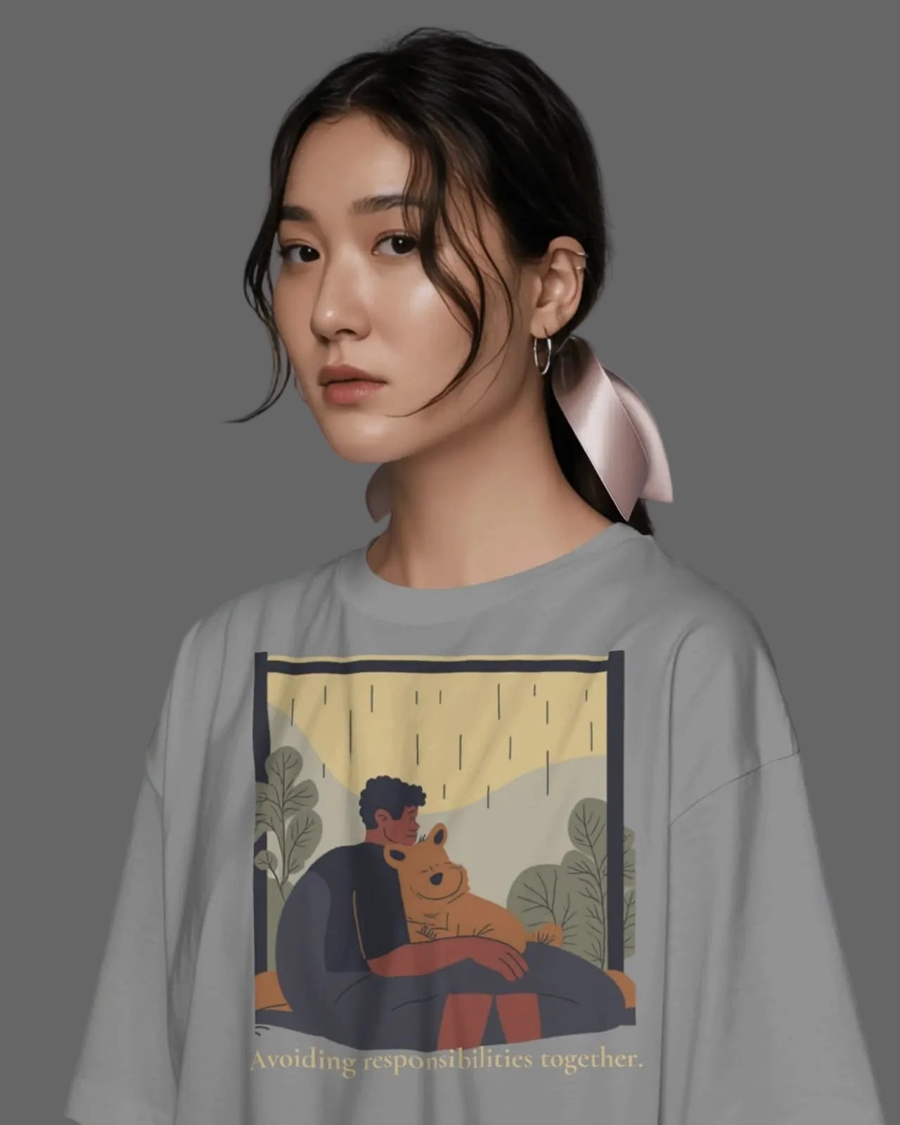 DRIPRA | We Disappeared For A While — Oversized Graphic Tee