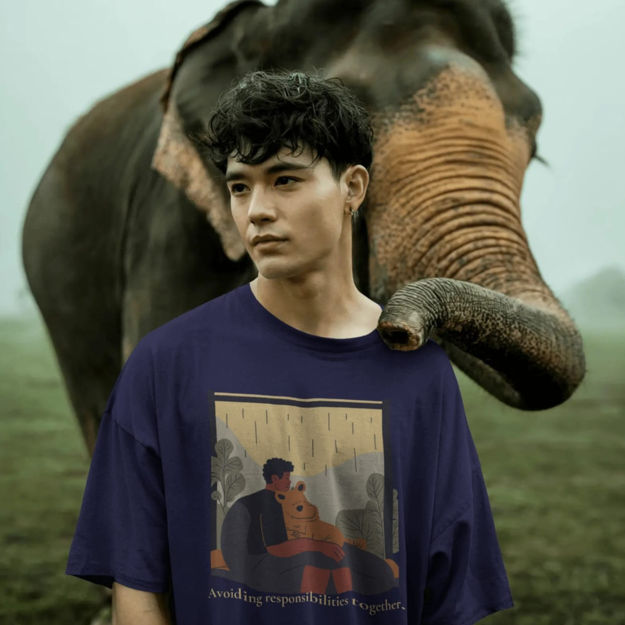 DRIPRA | We Disappeared For A While — Oversized Graphic Tee