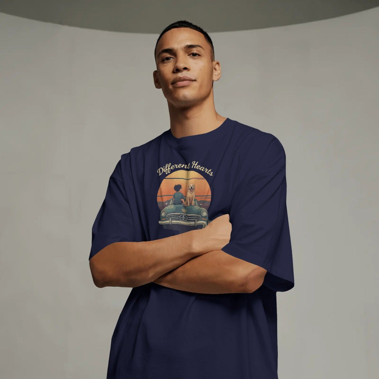 DRIPRA™ | Different Hearts, Same Soul Oversized Graphic T-Shirt