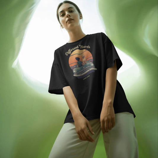 DRIPRA™ | Different Hearts, Same Soul Oversized Graphic T-Shirt