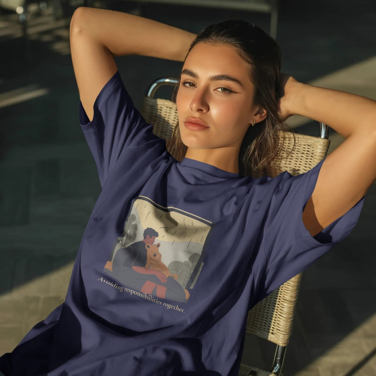 DRIPRA | We Disappeared For A While — Oversized Graphic Tee