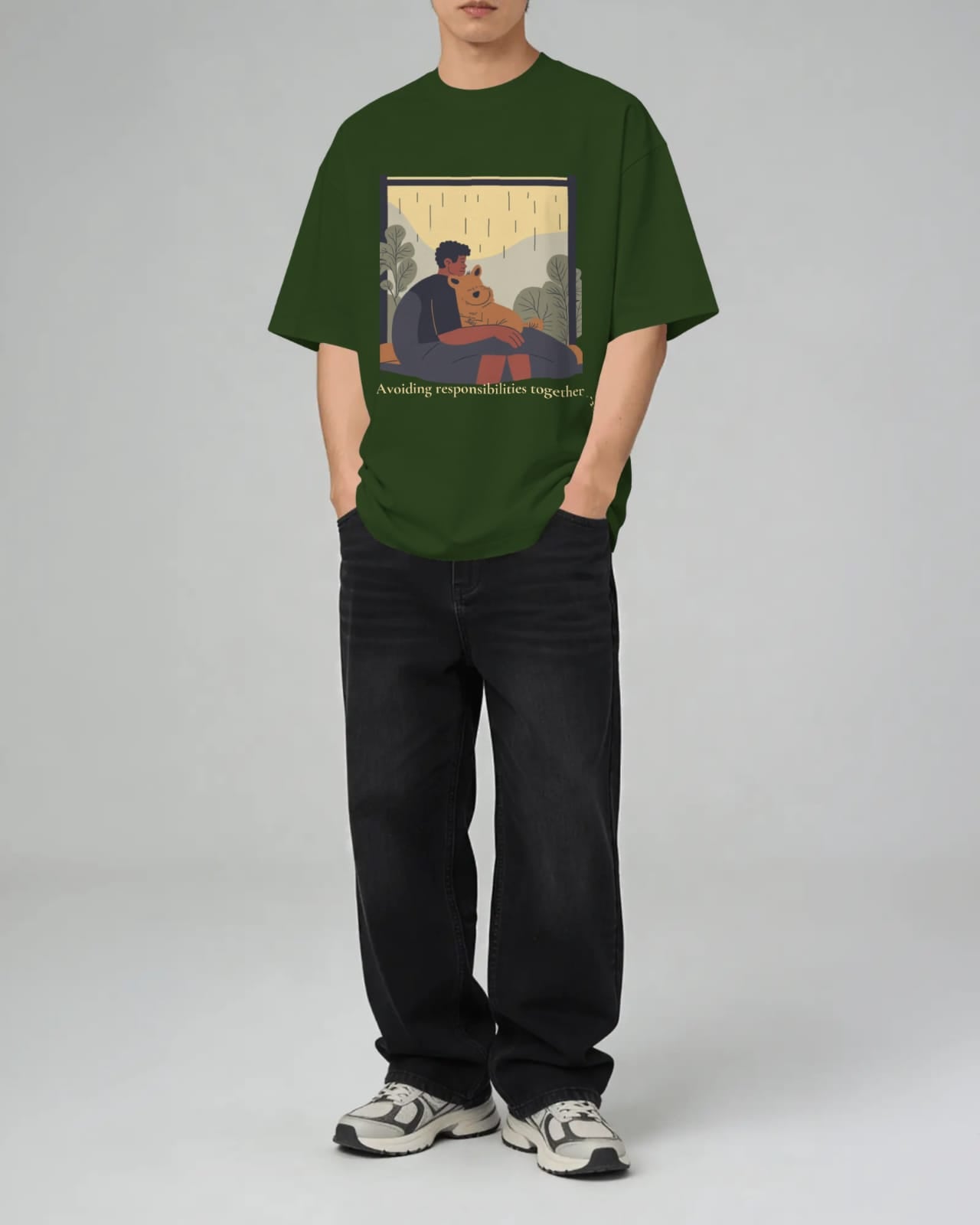 DRIPRA | We Disappeared For A While — Oversized Graphic Tee