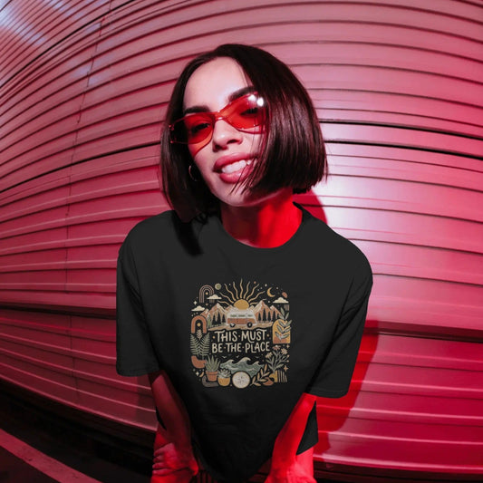 DRIPRA™ | This Must Be The Place Oversized Graphic  Unisex T-Shirt