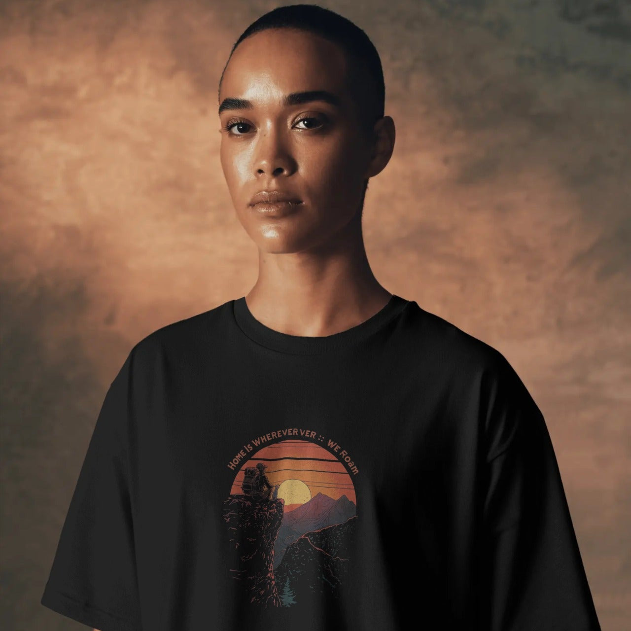 DRIPRA™ | Home Is Wherever We Roam — Oversized Graphic T-Shirt