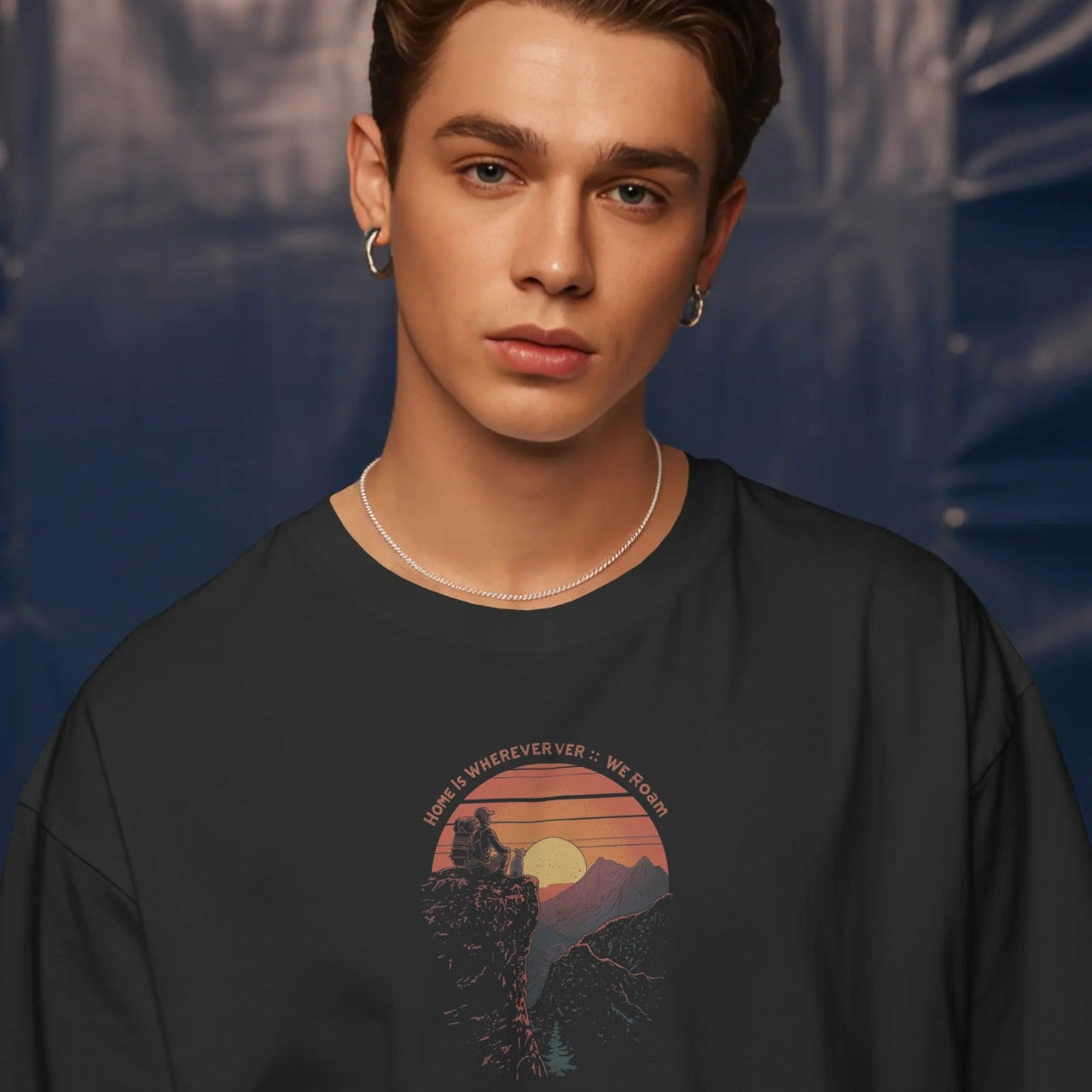 DRIPRA™ | Home Is Wherever We Roam — Oversized Graphic T-Shirt