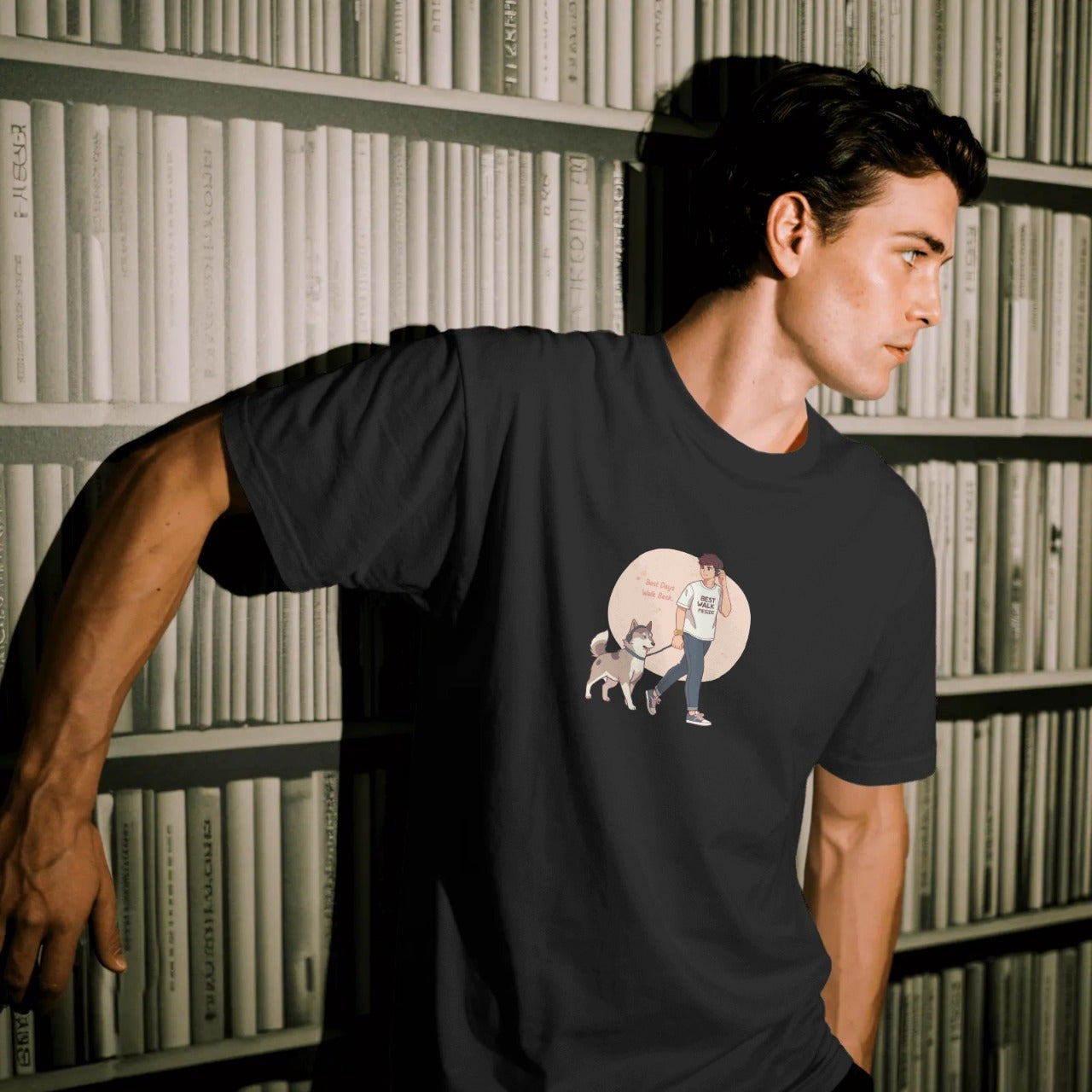 DRIPRA™ | Midnight Walk — Oversized Graphic T-Shirt