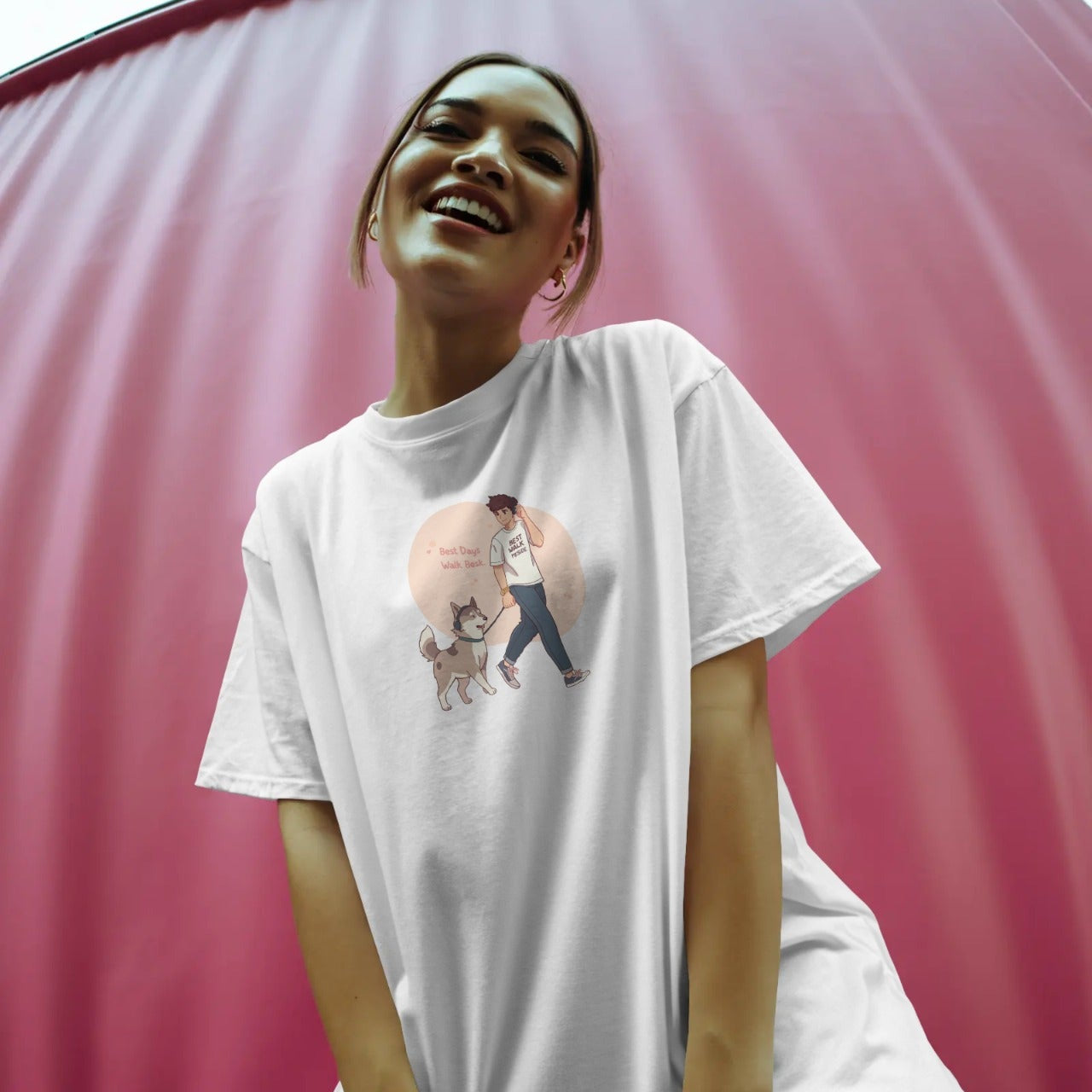 DRIPRA™ | Midnight Walk — Oversized Graphic T-Shirt