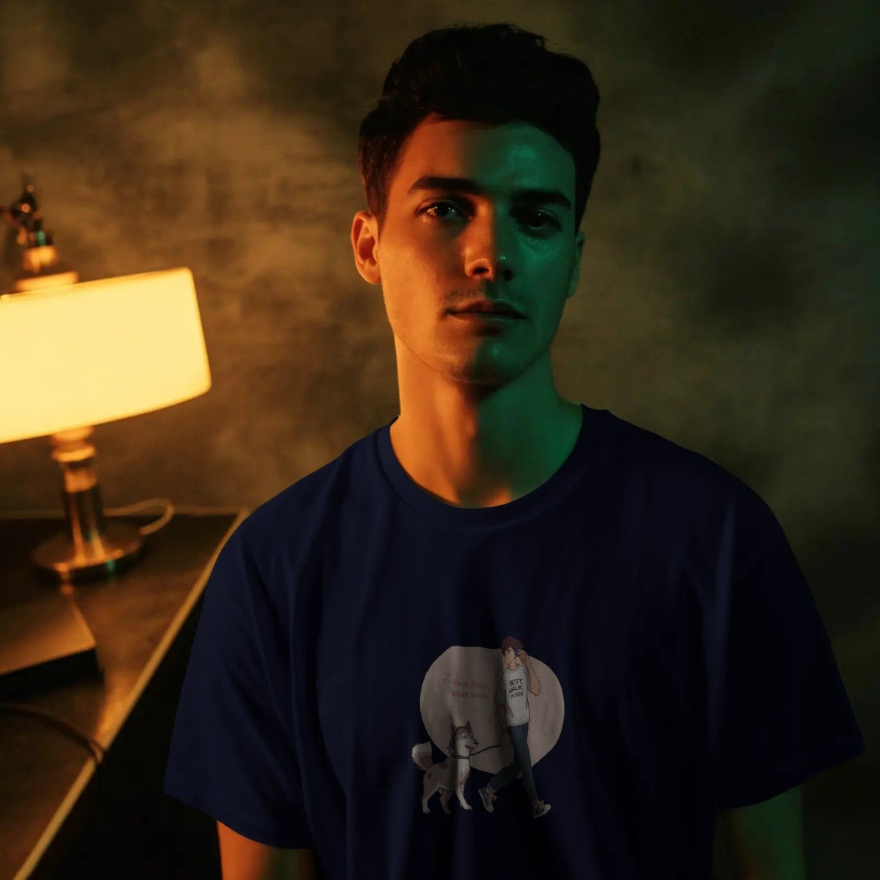 DRIPRA™ | Midnight Walk — Oversized Graphic T-Shirt