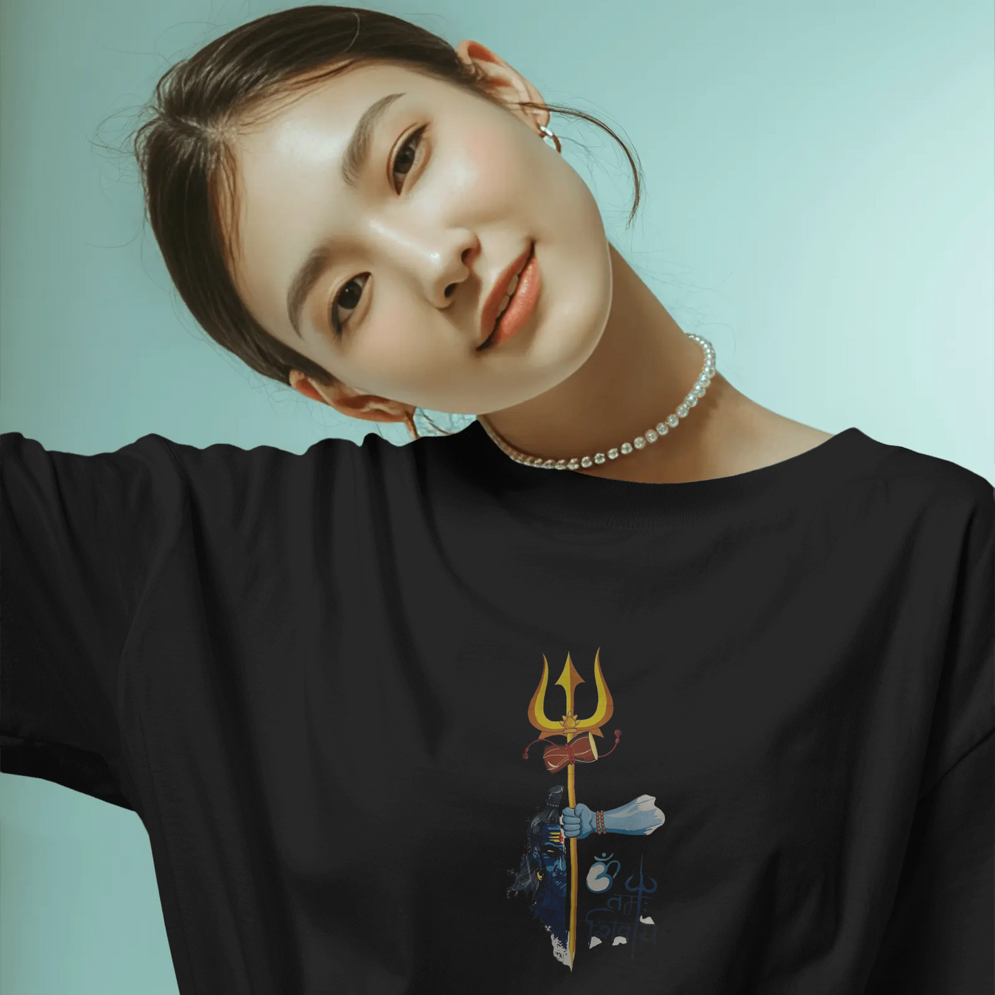 Om Namah Shivaya Trishul Graphic T-Shirt | Mahadev Devotional Design