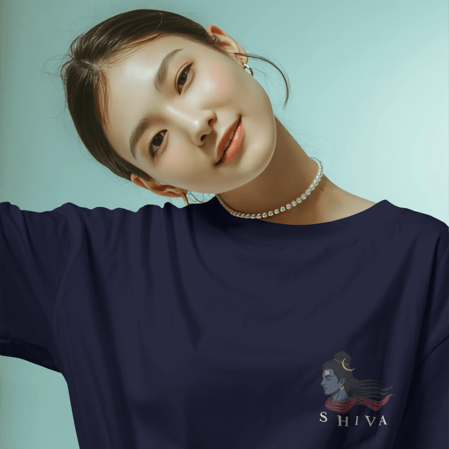 Minimal Shiva Oversized T-Shirt | Mahadev Aesthetic Graphic Tee