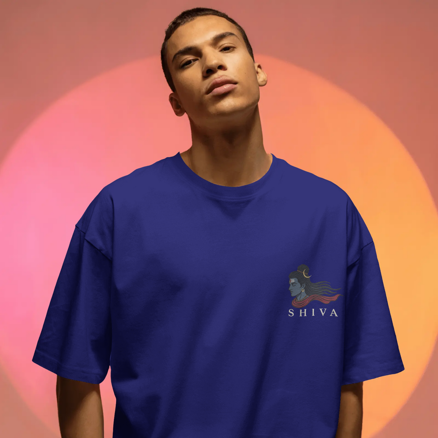 Minimal Shiva Oversized T-Shirt | Mahadev Aesthetic Graphic Tee