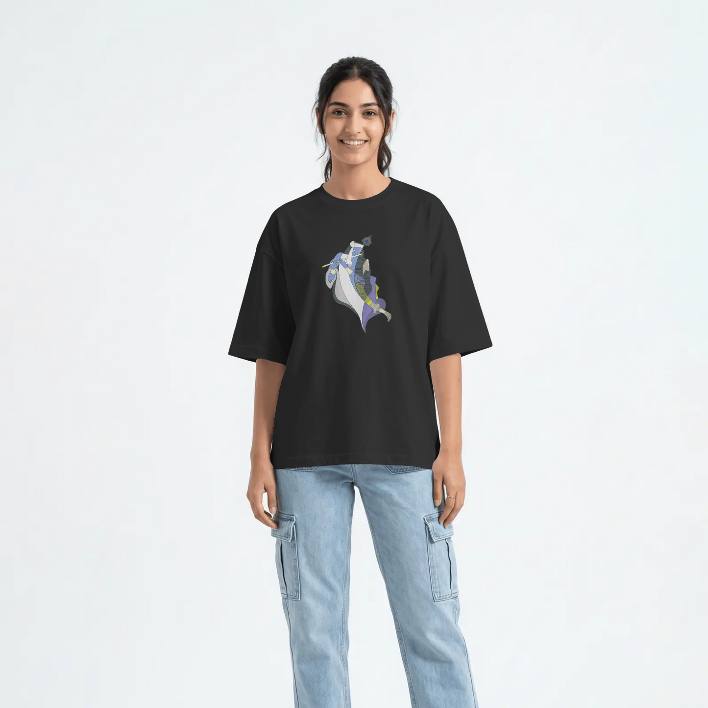Krishna Flute Minimal Art T-Shirt