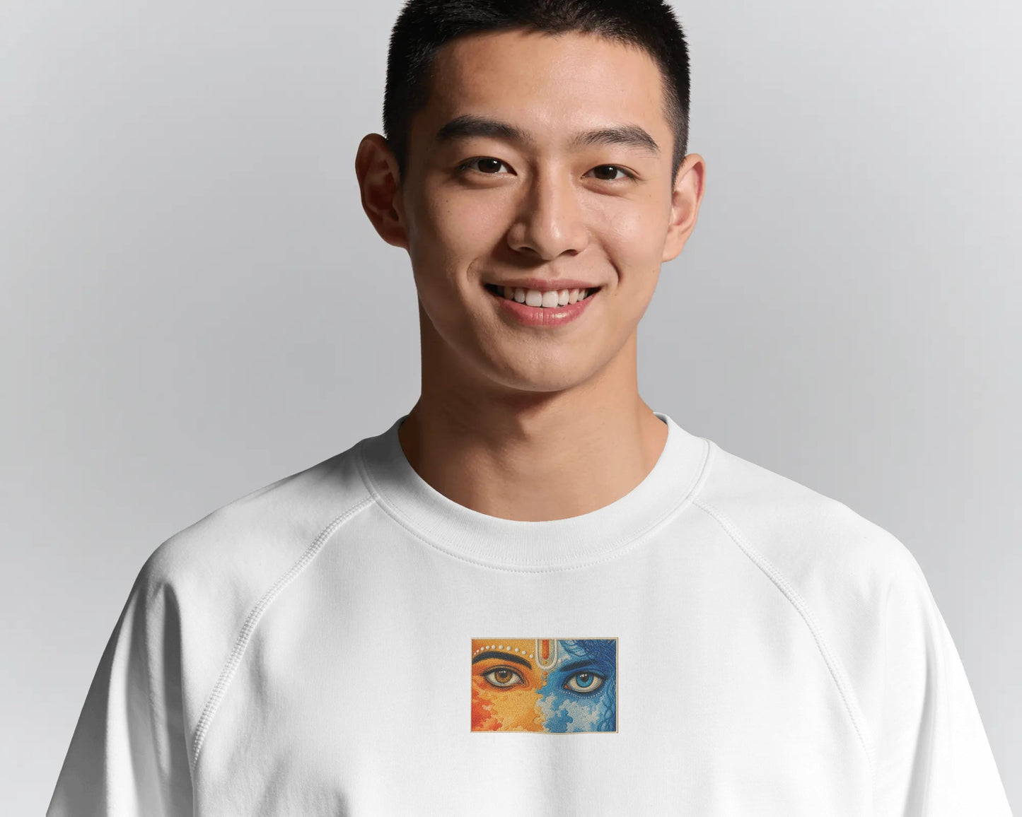 krishna eyes divine unisex oversized t-shirt