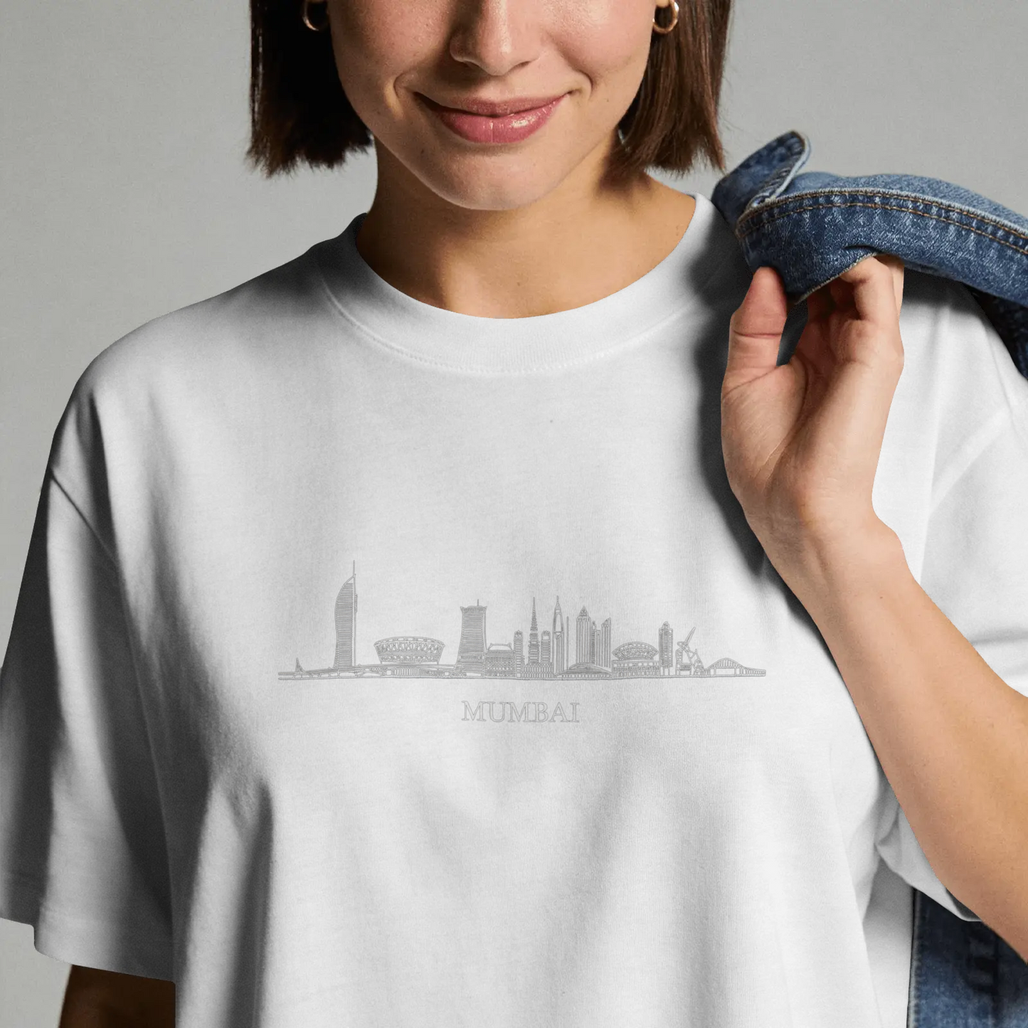 DRIPRA™ |Mumbai Skyline Minimalist T-Shirt
