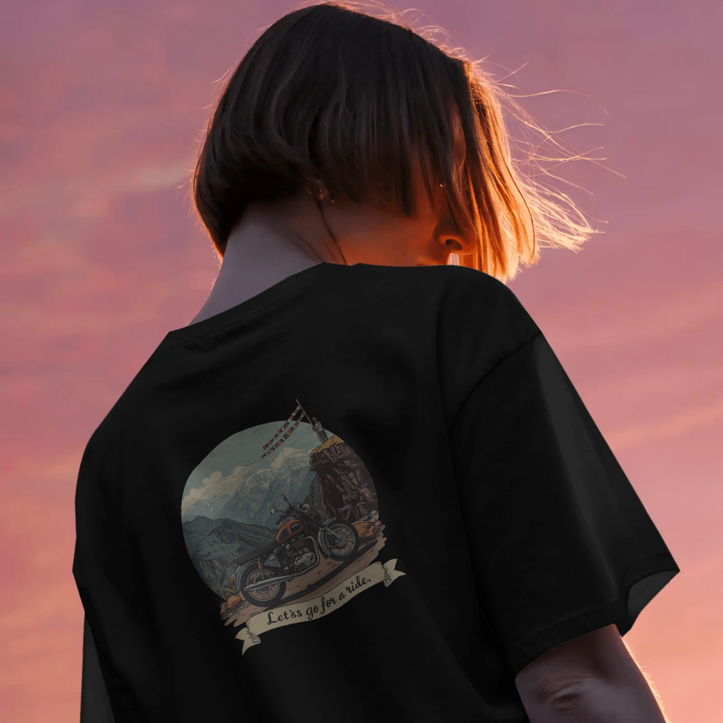 DRIPRA™ |Let’s Go For A Ride Vintage Motorcycle Graphic T-Shirt