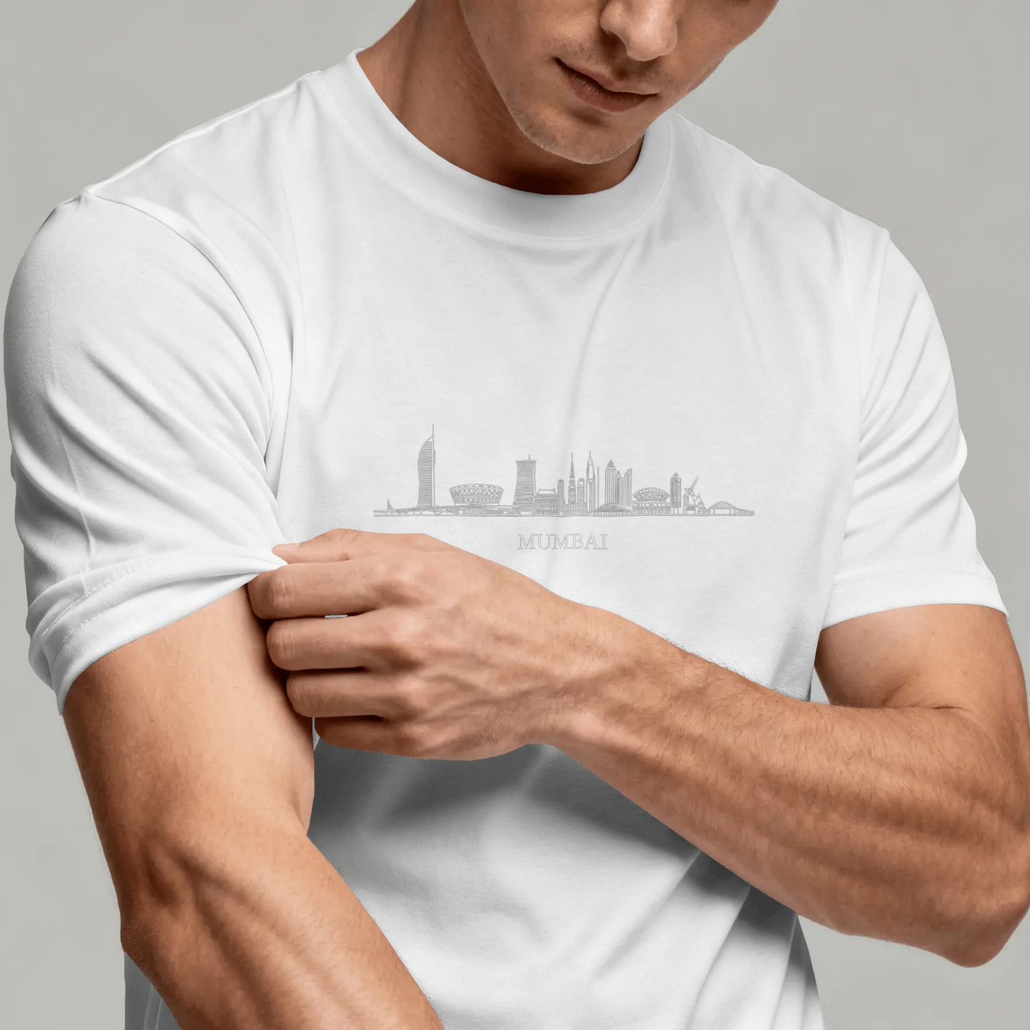 DRIPRA™ |Mumbai Skyline Minimalist T-Shirt