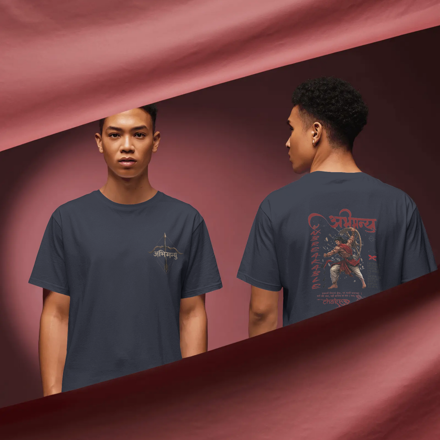 Abhimanyu Chakravyuh Oversized T-Shirt | Warrior Spirit | Front & Back Graphic Tee