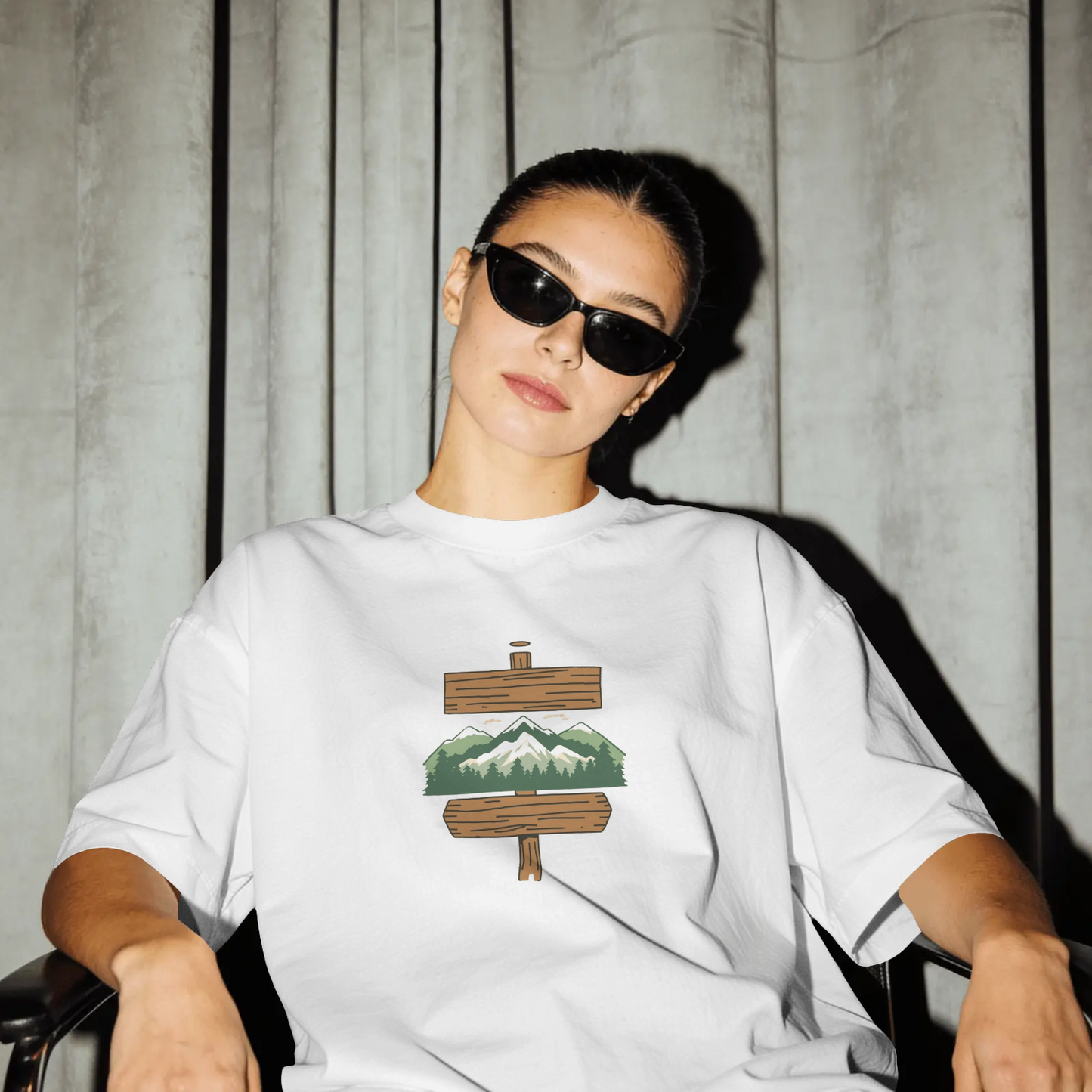 DRIPRA | The Trail Doesn't Ask Questions — Oversized Graphic Tee