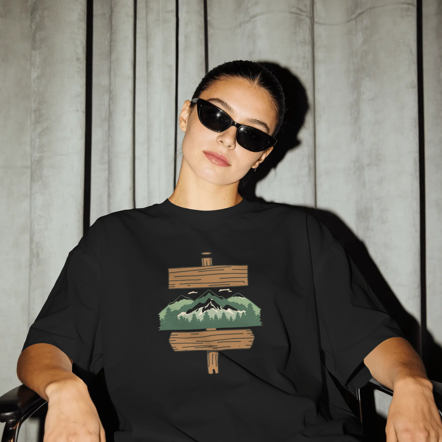 DRIPRA | The Trail Doesn't Ask Questions — Oversized Graphic Tee