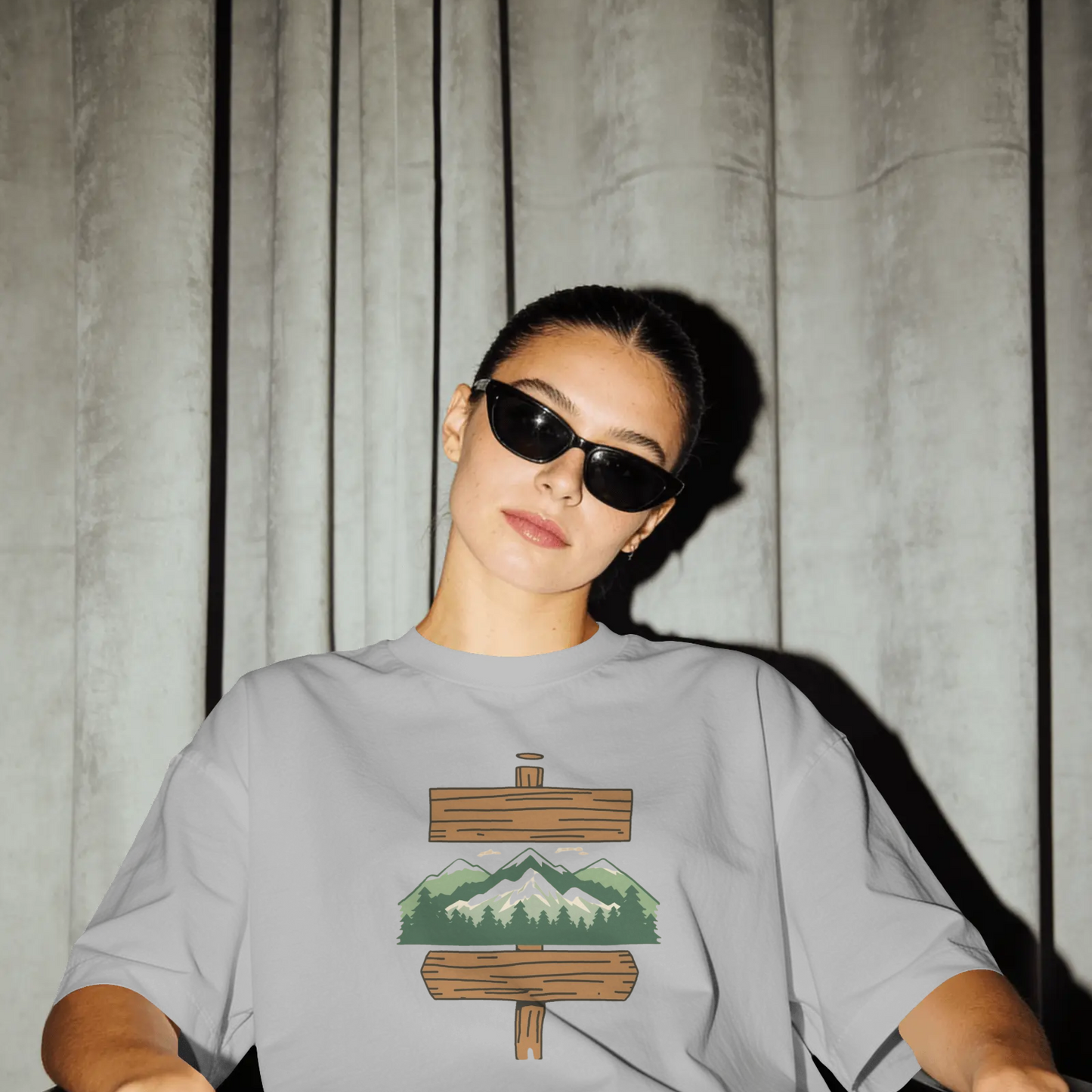 DRIPRA | The Trail Doesn't Ask Questions — Oversized Graphic Tee