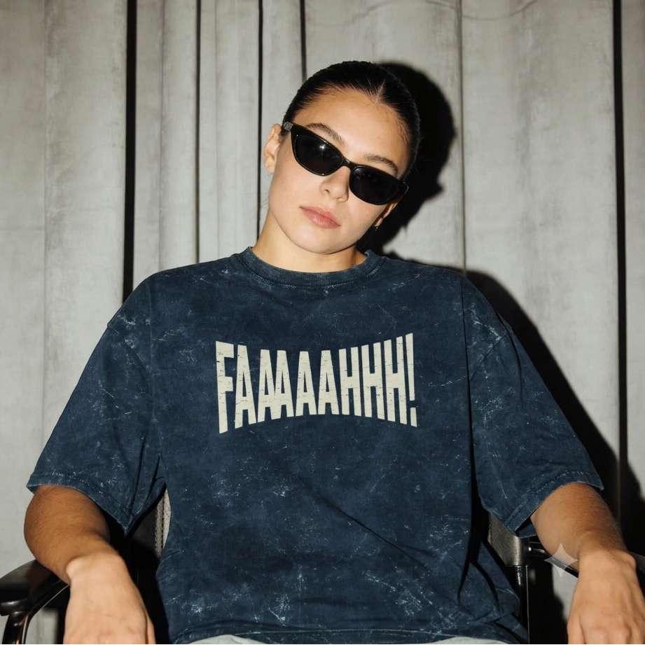 FAMAAAHHH Acid Wash Oversized T-Shirt