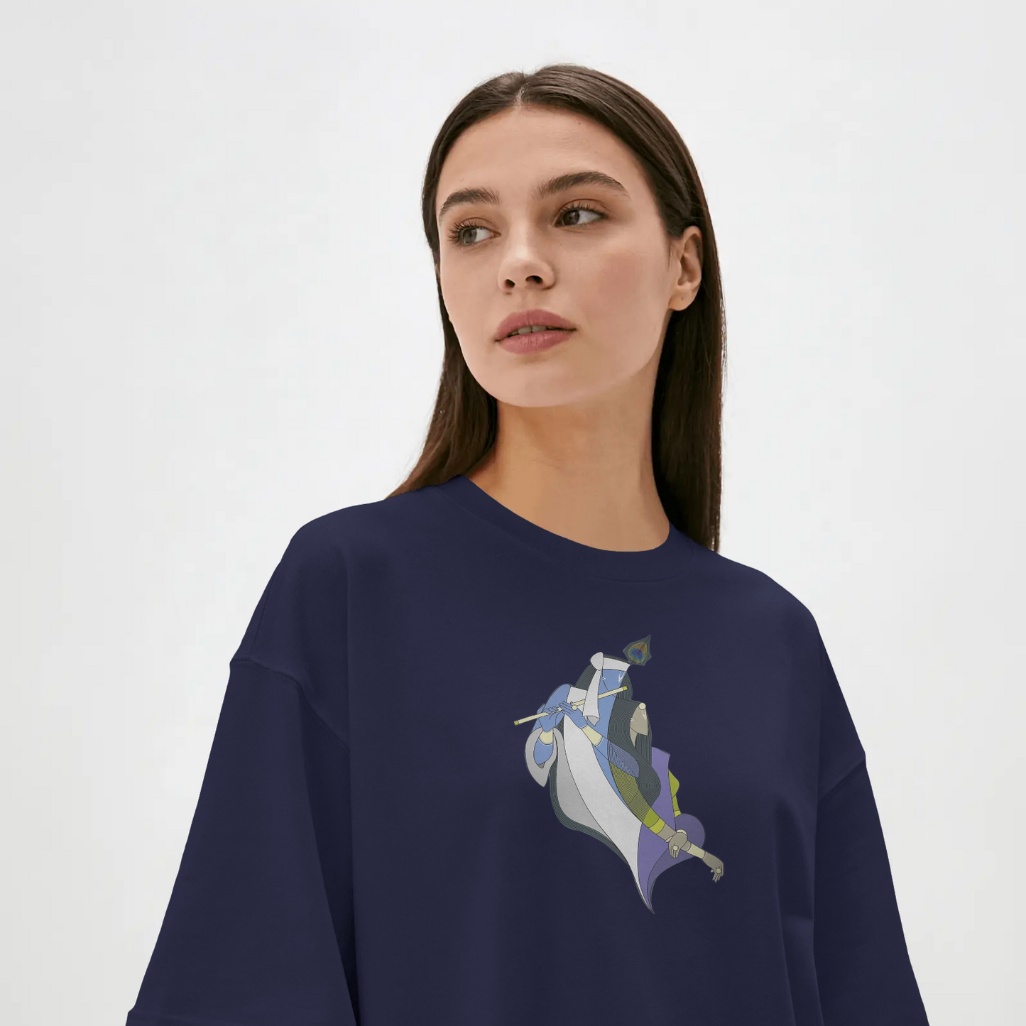Krishna Flute Minimal Art T-Shirt