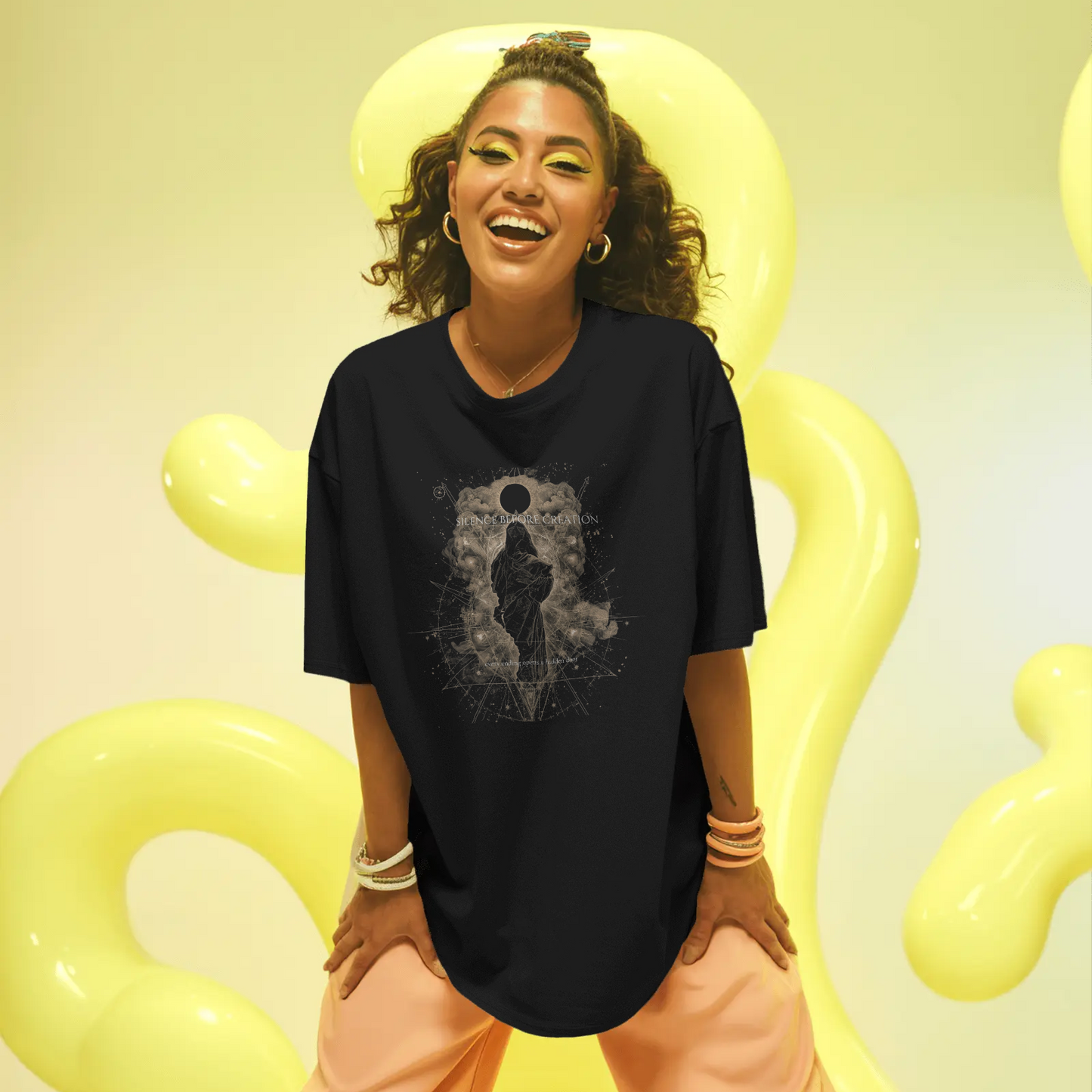 DRIPRA™ | Silence Before Creation Oversized Graphic Tee