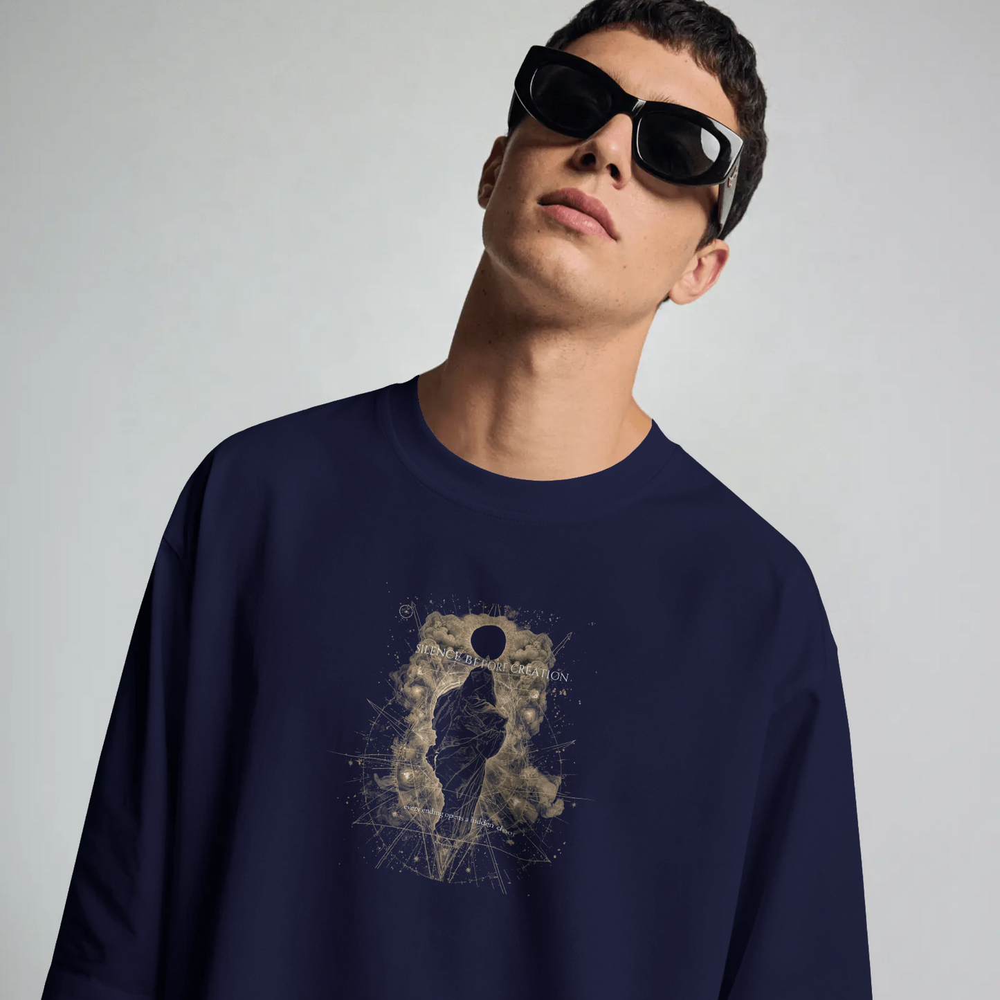 DRIPRA™ | Silence Before Creation Oversized Graphic Tee