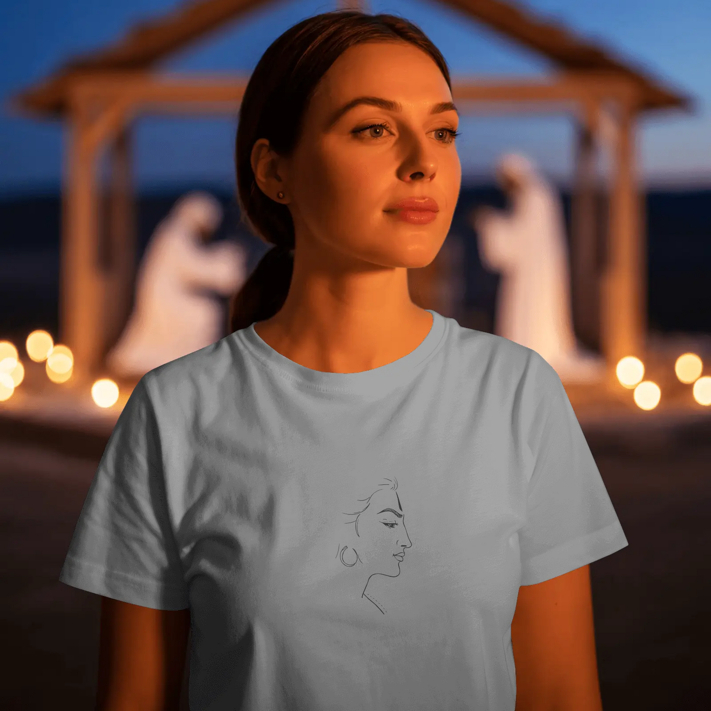 DRIPRA™ |Minimal Line Art Aesthetic Face Graphic T-Shirt