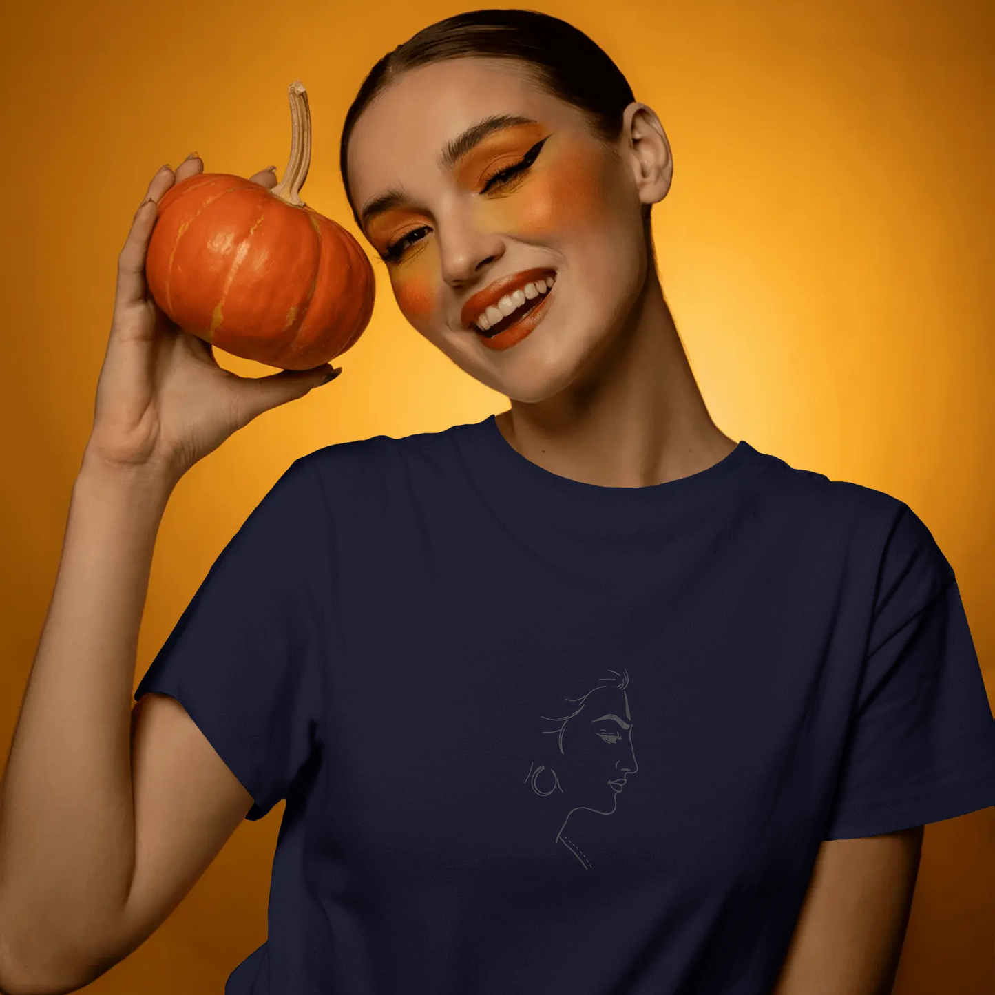 DRIPRA™ |Minimal Line Art Aesthetic Face Graphic T-Shirt