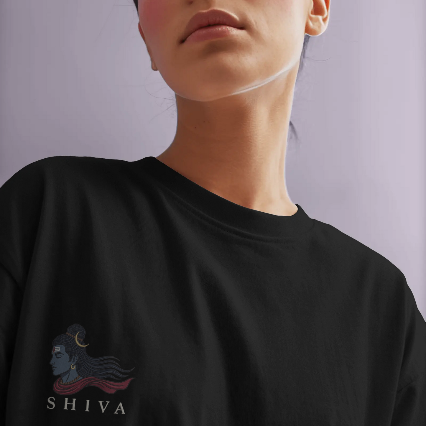 Minimal Shiva Oversized T-Shirt | Mahadev Aesthetic Graphic Tee