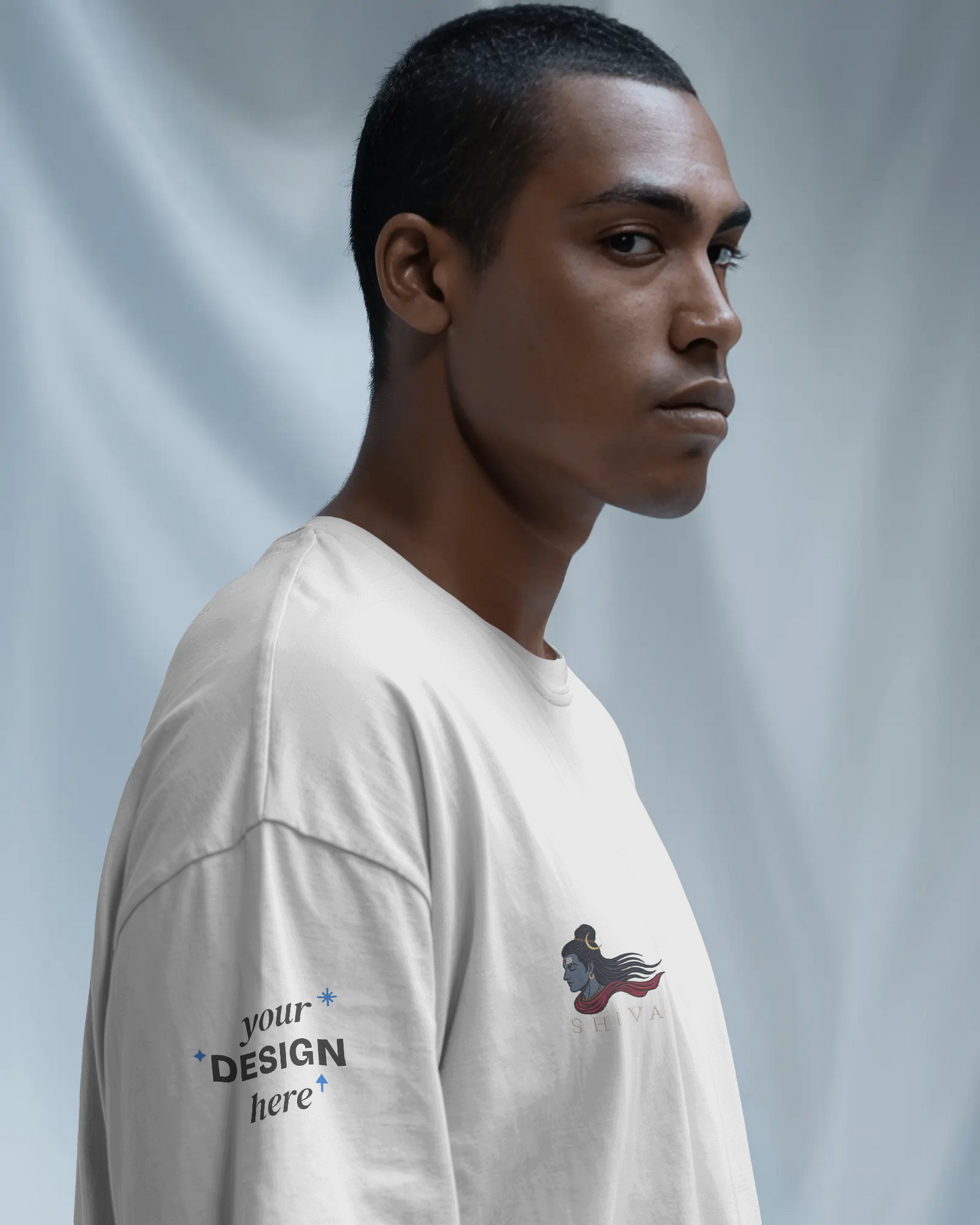 Minimal Shiva Oversized T-Shirt | Mahadev Aesthetic Graphic Tee