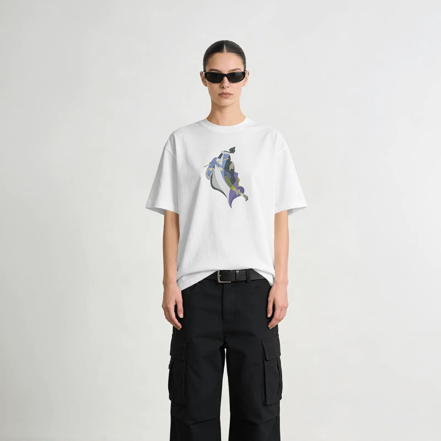 Krishna Flute Minimal Art T-Shirt