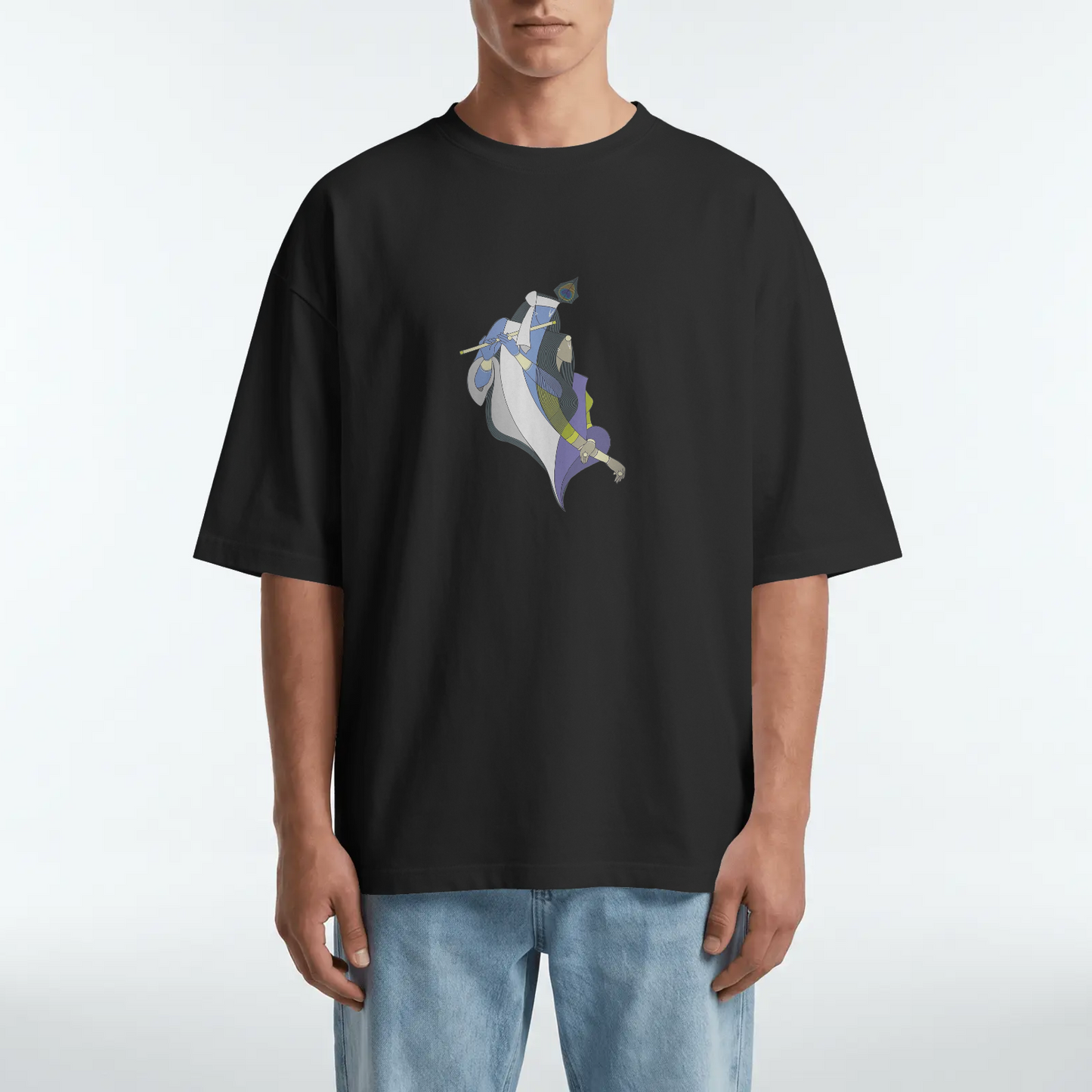 Krishna Flute Minimal Art T-Shirt