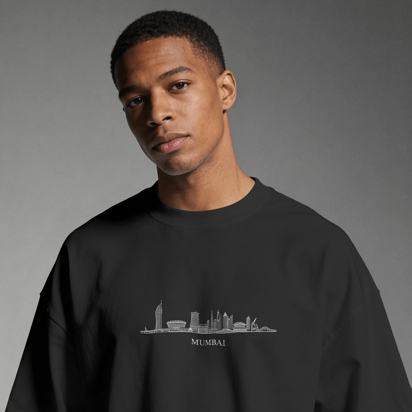 DRIPRA™ |Mumbai Skyline Minimalist T-Shirt