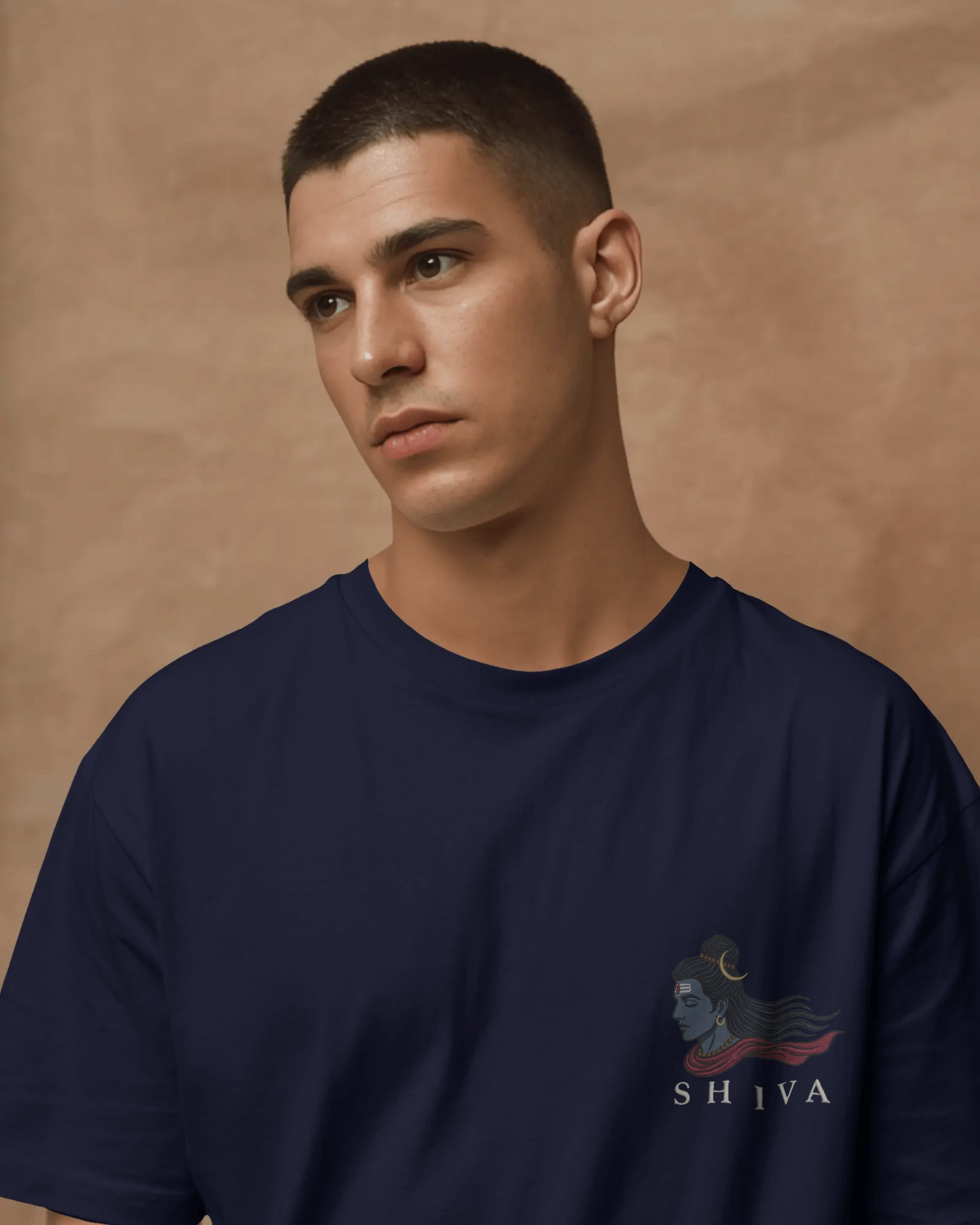 Minimal Shiva Oversized T-Shirt | Mahadev Aesthetic Graphic Tee