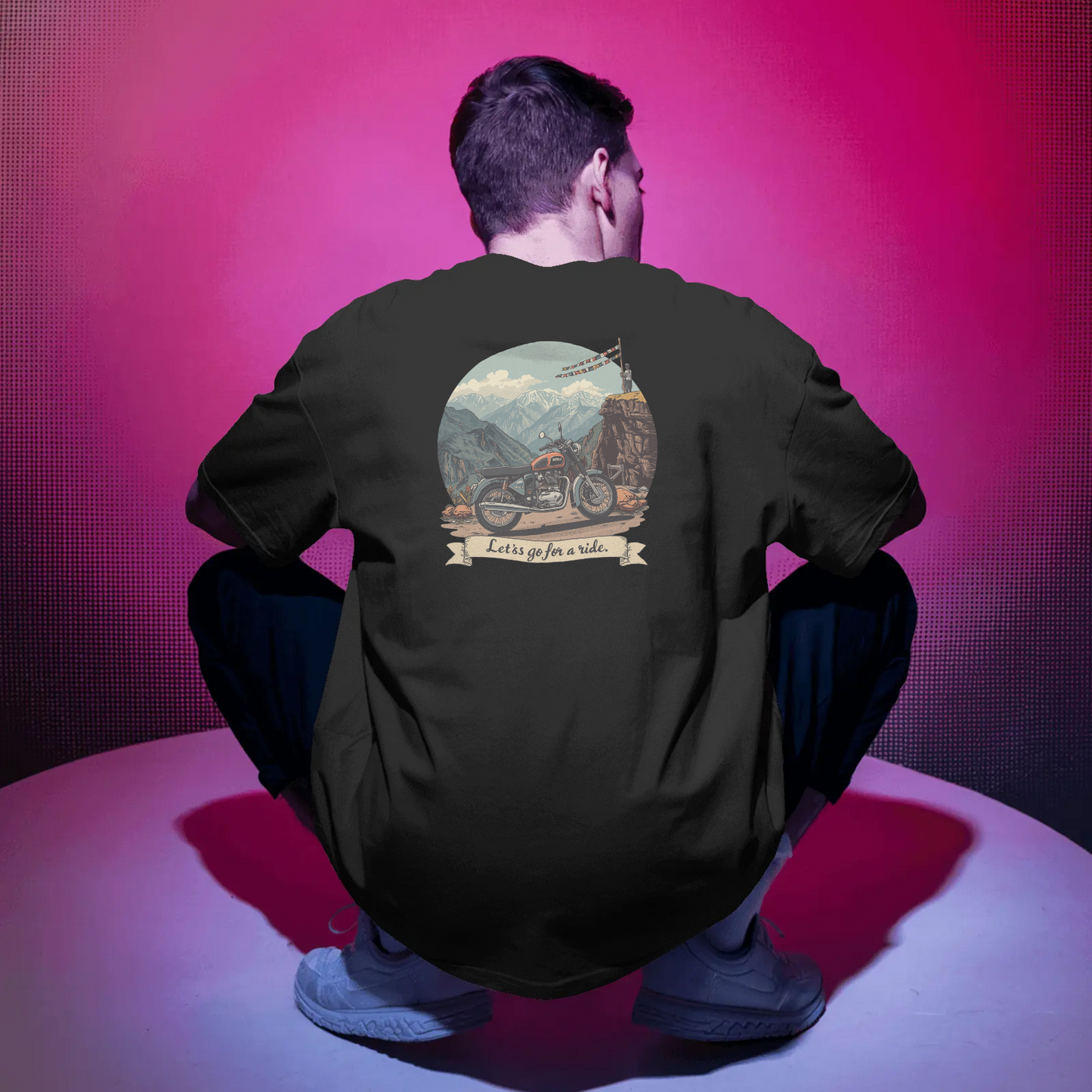 DRIPRA™ |Let’s Go For A Ride Vintage Motorcycle Graphic T-Shirt