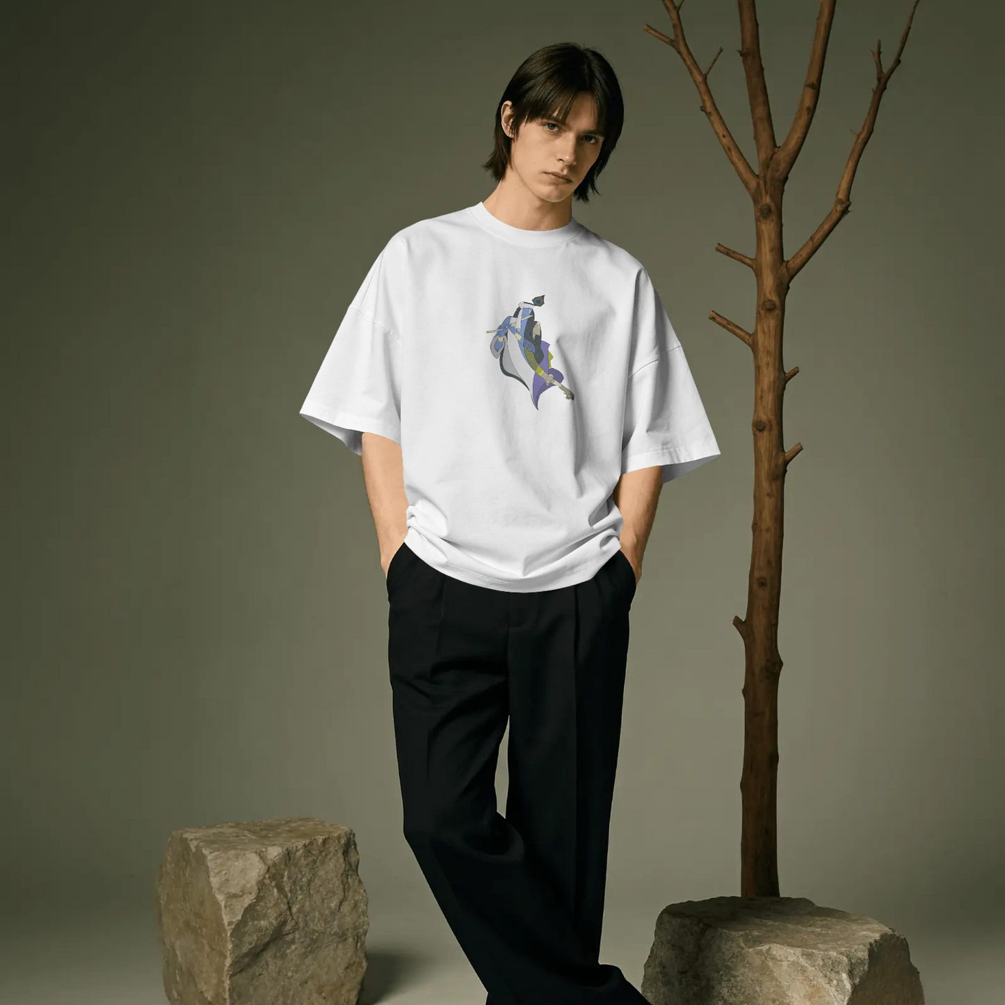 Krishna Flute Minimal Art T-Shirt