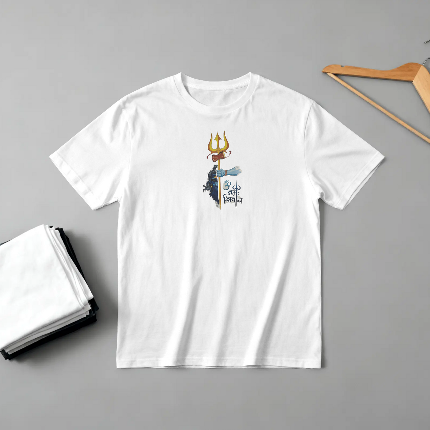Om Namah Shivaya Trishul Graphic T-Shirt | Mahadev Devotional Design