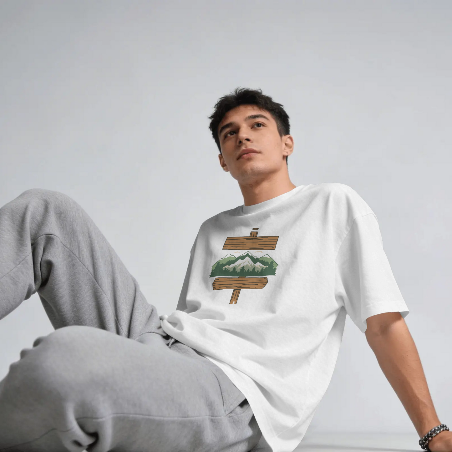 DRIPRA | The Trail Doesn't Ask Questions — Oversized Graphic Tee
